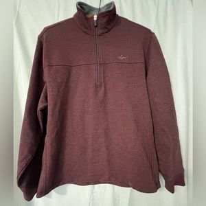 Greg Norman 1/4 zip maroon size large long sleeve